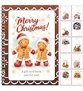 Christmas Gingerbread Gift Card Book for Her, Gingerbread Holiday gift card holder book, Christma...