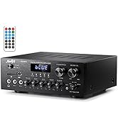 Moukey Stereo Receivers with Bluetooth 5.0, 400W 2.0 Channel Power Audio Amplifier Stereo System ...