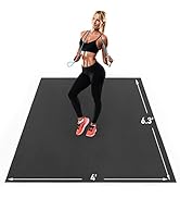 UMINEUX Premium Large Exercise Mat - 6.3 'x 4' x 7 MM, Extra Large Workout Mat Yoga Mat for Women...