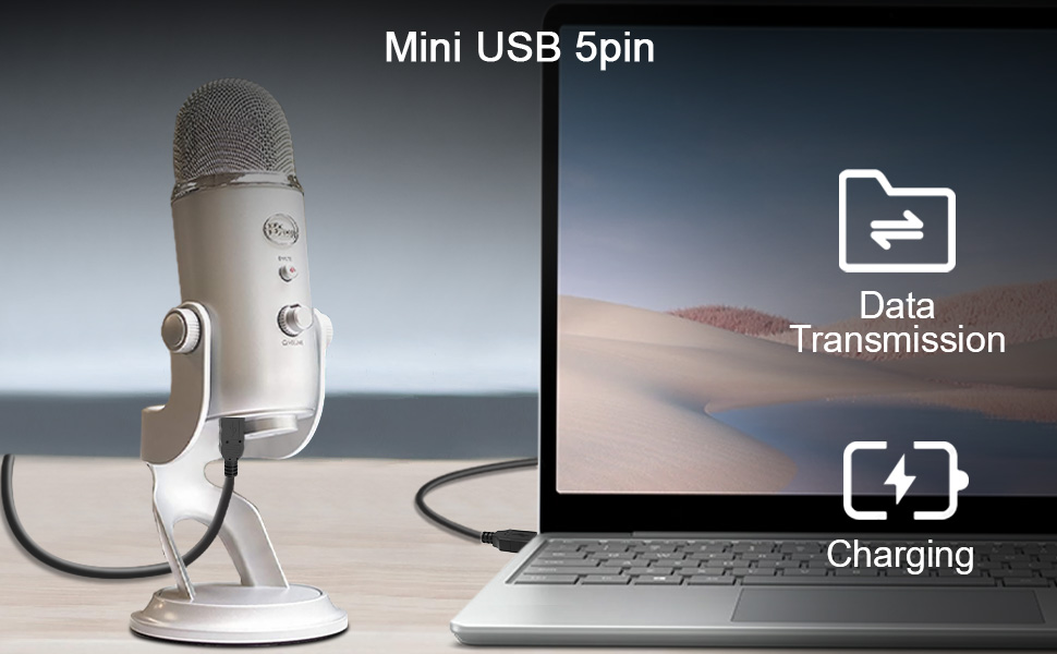 blue yeti microphone cord cable usb snowball mic