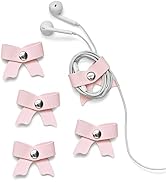SenseAGE 5 Pack Cord Organizer, Bow Cord Keeper, Cable Organizer USB holder, Leather Cable Manage...
