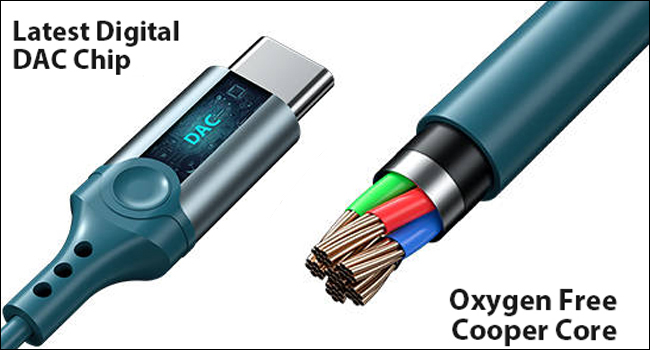 USB C Headphones for iPhone 15 Samsung A55 A35 S24 S23 Magnetic Hi-Fi Type C Wired Earbuds with Mic