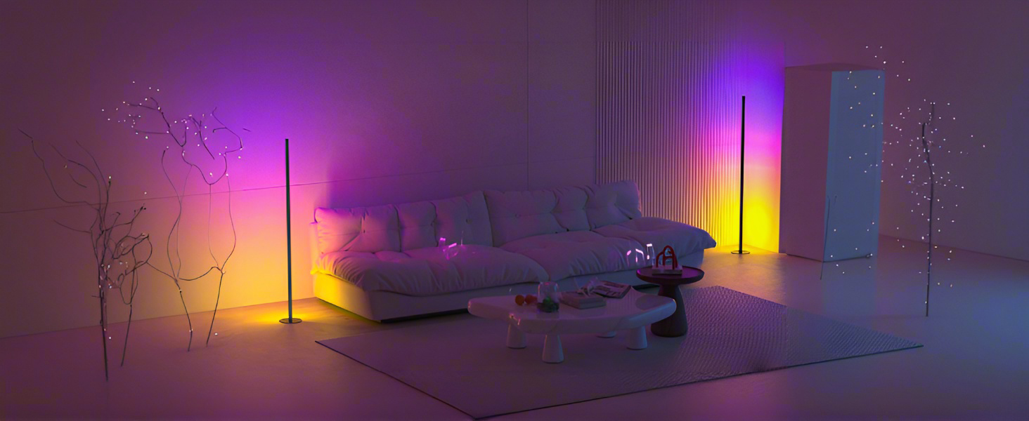 corner floor lamp with music sync