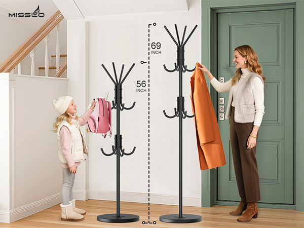 Black Coat Rack Freestanding