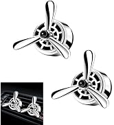 Foelony 2 PCS Car Air Freshener Vent Clips, Stylish Propeller Fragrance Diffuser with 4 Scent Ref...
