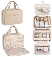 Hanke Hanging Travel Toiletry Bag for Women with Jewelry Organizer Compartment, Travel Essentials...