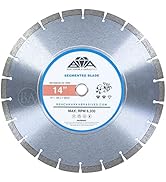 Benchmark Abrasives 14" Segmented Diamond Blade with Steel Core, Saw Blades for Angle Grinder, Cu...