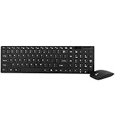 Wire-Less Keyboard and Mouse Combo Silent Quiet Keyboard Portable Computer Keyboards Wire-Less Ke...