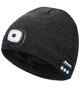 Wmcaps Unisex Bluetooth Beanie with LED Light, Fleece Lined Winter Hat with Headphones Speaker, T...