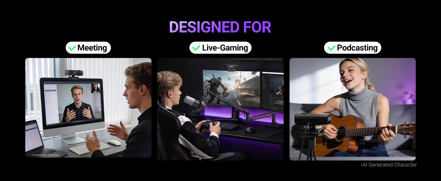 webcam for meeting,live-gaming,podcasting