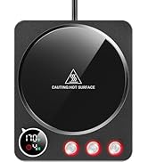 SWEETFULL Mug Warmer - 30W High Power, 3 Temp Settings, LED Display & 1-9H Timer, Coffee Cup Warm...