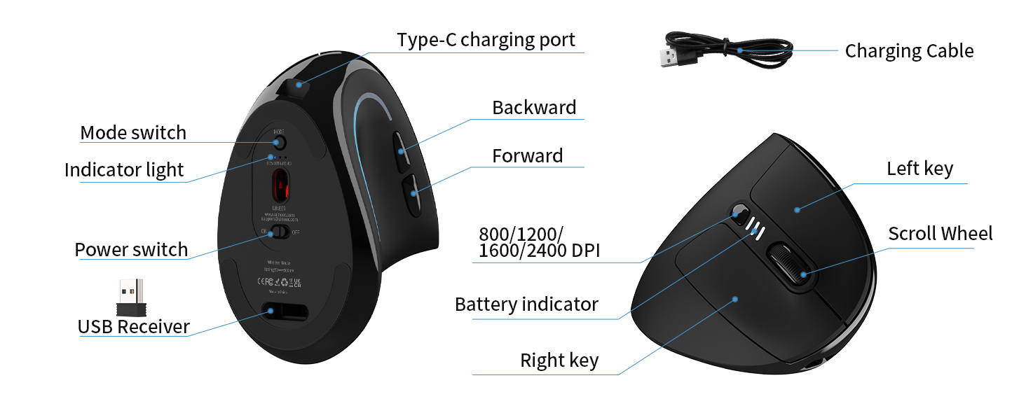 Vertical Mouse Wireless
