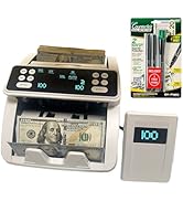 Dri Mark Money Counter Machine with UV/MG/IR Counterfeit Detection, Portable Bill Counter. Counts...