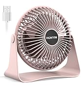 HONYIN Clip on Fan, 6 Inch Small Desk Fan with 10000mAh Capacity Battery, Portable Cooling Fan wi...