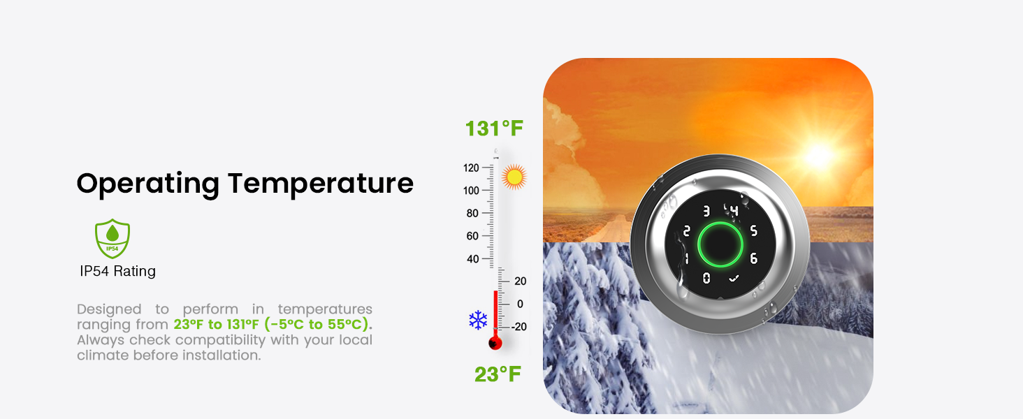 ghome smart door lock for front door secure door knob for bedroom