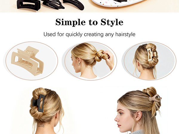 Flat Hair Clips for Women