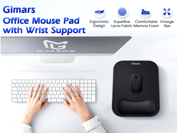 Mouse pad wrist support for computer