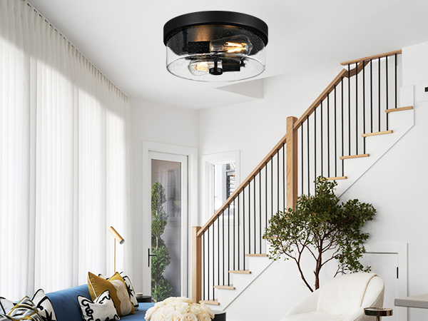 black ceiling light