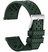 WOCCI Hollow Watch Bands, FKM Rubber (Not Silicone), Replacement Strap, Quick Release, Stainless ...