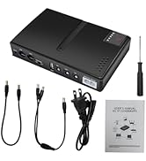 Diymore Mini UPS Battery Backup - 5V/9V/12V/15V/24V Multi-Voltage Power Supply for Router, Modem,...
