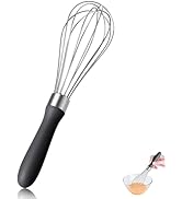 Lilybeam 8.7inch Kitchen Wire Whisk, 18/10 Stainless Steel Metal Balloon Wisk Heavy Duty Egg Beat...