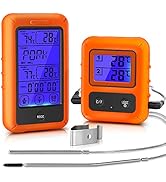 Wireless Meat Thermometer, Digital Meat Thermometer for Cooking, Instant Read Food Thermometer wi...