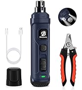 BOUSNIC Dog Nail Grinder and Clippers Kit - 2-Speed Quiet Pet Nail Trimmer Safe Powerful Electric...