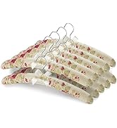 16 inches Satin Padded Hangers for Women Clothing - GLCON Padded Clothes Hangers for Sweaters - N...