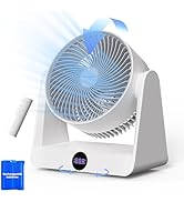 HomBreez 10"" Desk Air Circulator Fan with Remote, 90° +90° Oscillating Table Fan, Quiet Portable...