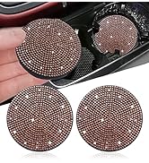 2pcs Bling Car Cup Holder Coaster, 2.75 inch Anti-Slip Shockproof Universal Fashion Vehicle Car C...