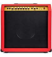 LyxPro 60 Watt Electric Guitar Amplifier | Combo Solid State Studio & Stage Amp with 10” 4-Ohm Sp...