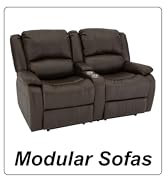 Modular Sofas. Suprima synthetic leather, Chestnut color, 64 inches.