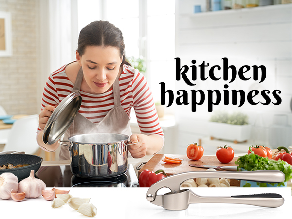 garlic press zulay kitchen crusher mincer happiness easy to squeeze home indoor outdoor