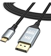 DoroJepi USB C to DisplayPort 1.4 Cable 6FT 8K@60Hz, 4K@240Hz, USBC Type C to DisplayPort Unidire...