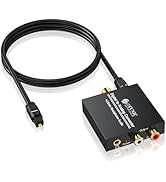 eSynic 192KHZ Digital to Analog Audio Adapter Portable DAC Converter-Aluminum Alloy Plug&amp;Play Opt...