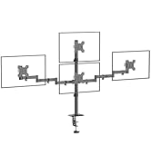 Pholiten Quad Monitor Mount for 13-32 Inch Screens, Fully Adjustable 4 Monitor Stand with Swivel,...