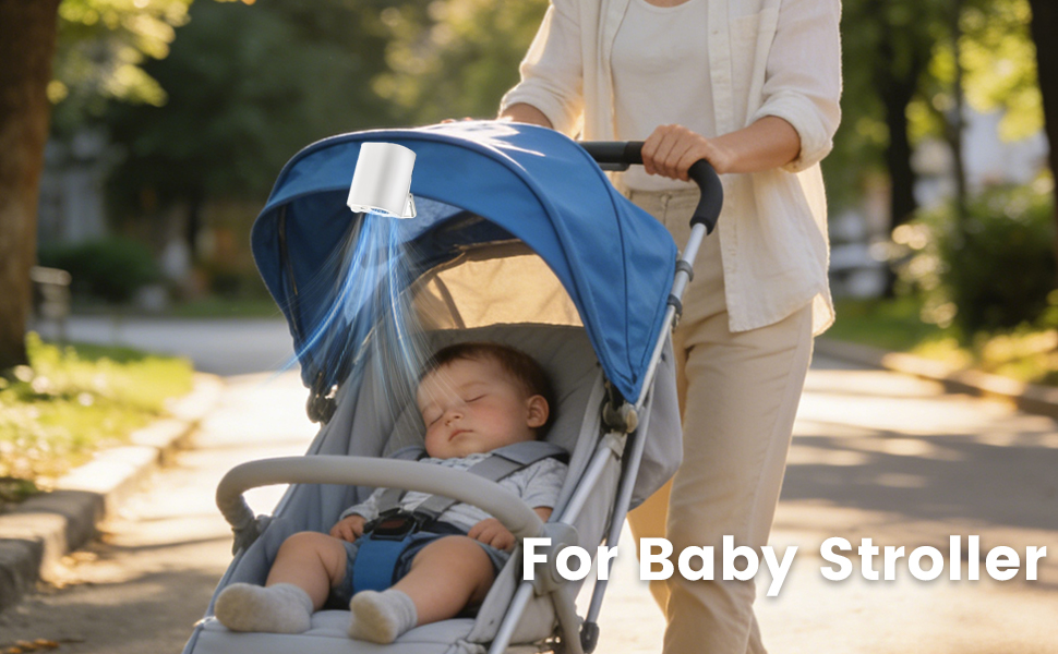 portable fan for car visor,handle,seat belts,stroller,backpack,umbrella in sedan/suv/van/rv/pickup