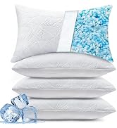 BETU Cooling Pillows Standard Size Set of 4, Shredded Memory Foam Bed Pillows,Adjustable Firm Sup...