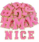 ASTARON 26 Pcs Self Adhesive Letter Patches Chenille Letters Stickers, A-Z Embroidered Applique P...