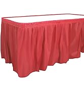 Party Dimensions Plastic Table Skirt, 29-Inches by 14-Feet - Red - 6 Pack