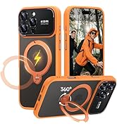 for iPhone 17 Pro Case: 360 Spin Magnetic Stand, Camera Protection (Compatible with MagSafe) [18F...