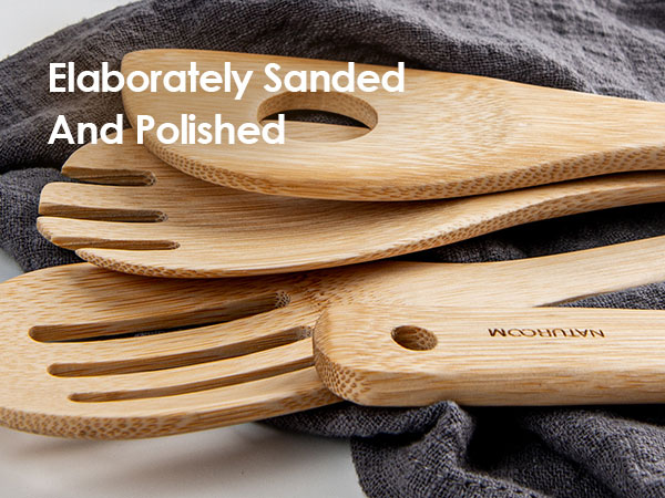 heat resistant spatulas for nonstick pans deep carbonized durable wooden cooking tools