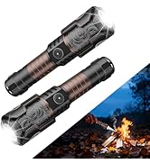 SKYFIRE Rechargeable Flashlights with Ignition Lens: 2 Pack High Lumens Small Flashlight LED Zoom...