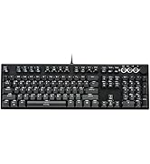 i-rocks K74M Illuminated Mechanical Keyboard - with Hot Swappable Switches - 107keys, USB-C Detac...