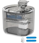 HAPUP Cat Fountain Kitty Spout Cat Water Fountain for Cats Inside 2.2L/73Oz Automatic Pet Water F...