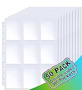 900 Pockets Baseball Card Sleeves, ABLY Double Side 9-Pocket Trading Card Binder Sleeves Page Pro...
