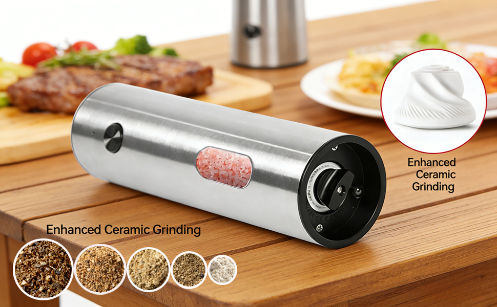 Electric Salt and Pepper Grinder Set fast charging