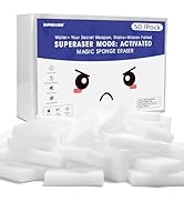SUPERASER 50-Pack Magic Sponge Eraser,Multi-Functional Household Cleaning Kitchen Dish Sponge for...