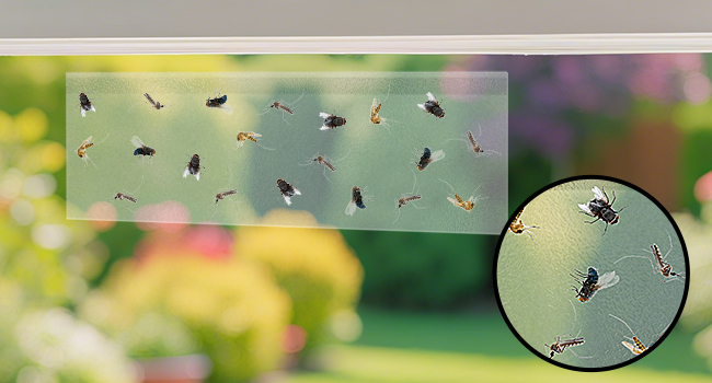 Fruit and Housefly Trap Indoor Flypaper Tape Gnat Catcher Killer