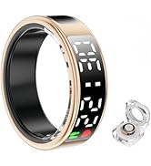 Smart Ring Health Fitness Tracker, Touch Screen Smart Ring for Men and Women, Sleeping Steps Hear...